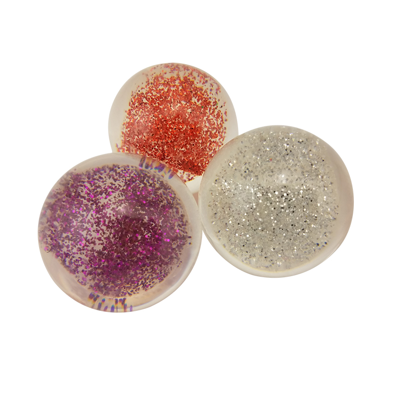 colorful glitter UV light resin ball glow for kids christmas gift