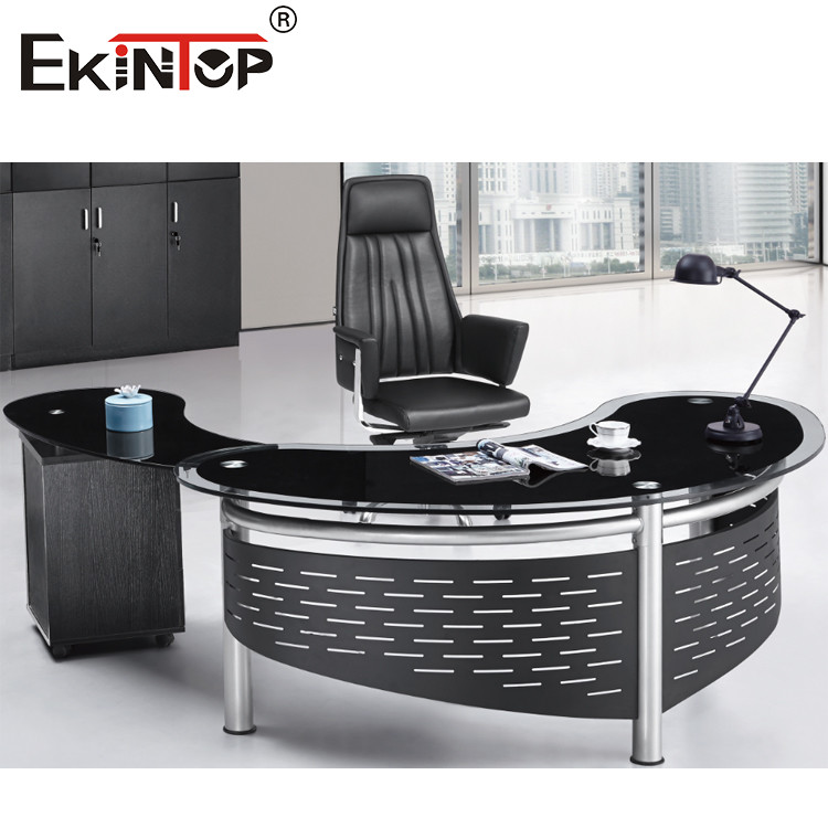glass top computer desk
