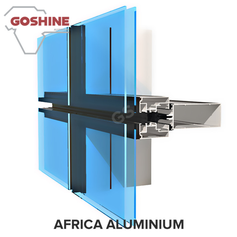 Aluminum profile manufacturer curtain walling contractors system profile for Libya