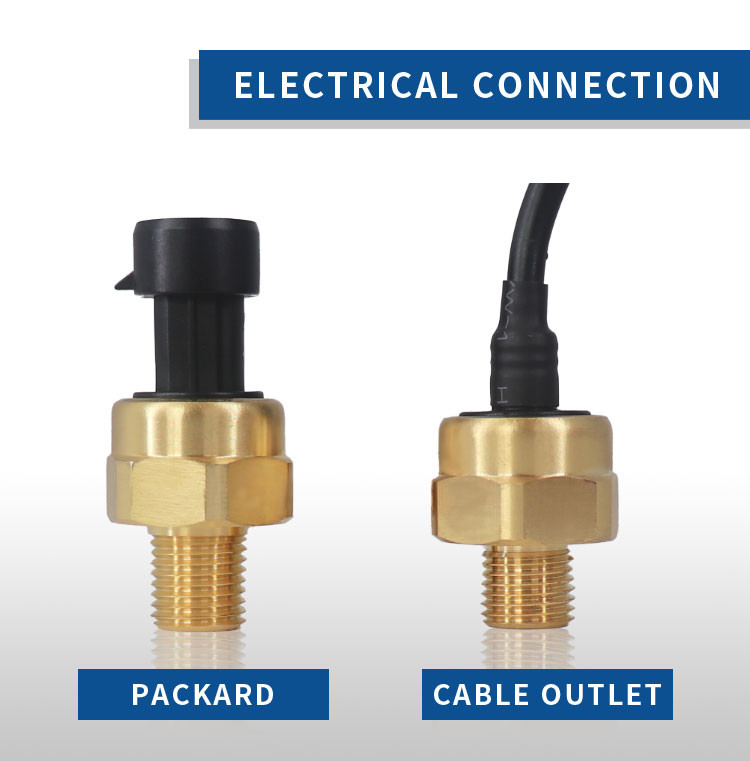 1/4NPT 2MPa Ceramic Capacitive Pressure Sensor With Cable Outlet