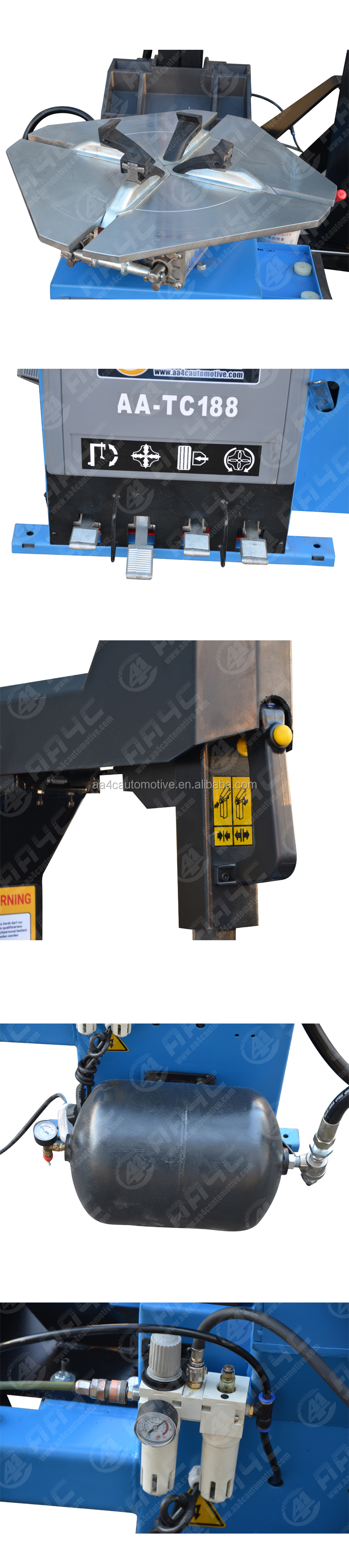 1.1KW Fully Automatic Tire Changer Machine With Back Titling Column
