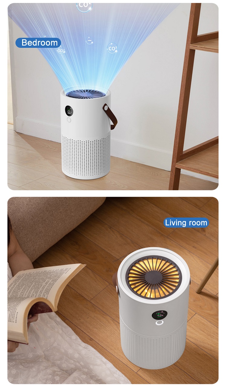 HOMEFISH Smoke Pm2.5 Negative Ion Desktop Cleaner Air Purifier