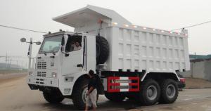 China 371HP SINOTRUCK HOWO 70 tons mining dump truck , parabolic leaf spring Tipper Dump Truck on sale