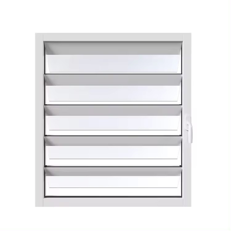 Modern Adjustable Louver Glass Window Customizable Aluminum Alloy Frame Window