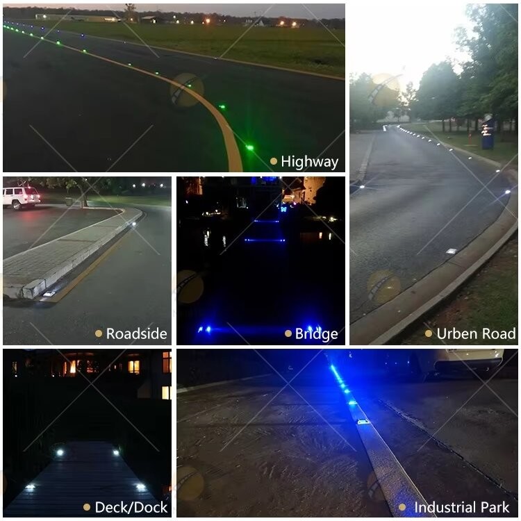 LED Solar Flashing Road Studs Waterproof For Traffic Sign Usage And Safety
