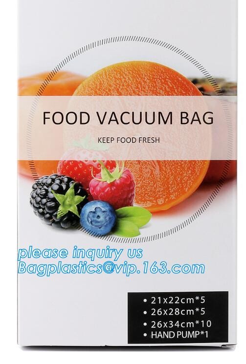 vacuum sealer storage bag Heat seal laminated transparent vacuum plastic food packing bags for sausage, BAGPLASTICS. BAG