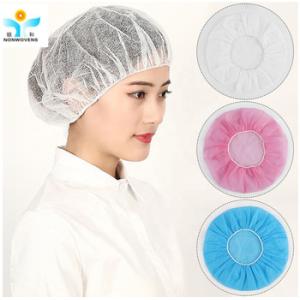 Breathable Disposable Hair Net Cap in White Single Elastic Design