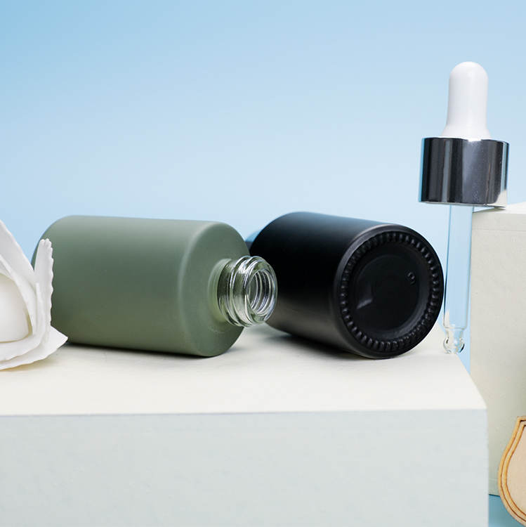 Essential Oil Serum Clear Frosted Color Glass Dropper Bottle 30ml 20ml