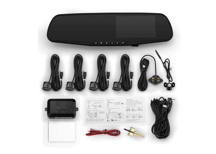 4.3" TFT LCD Screen Dual Record Parking Sensor DVR with Tracking Line and Voice Warning & Image Displaying 140 angle