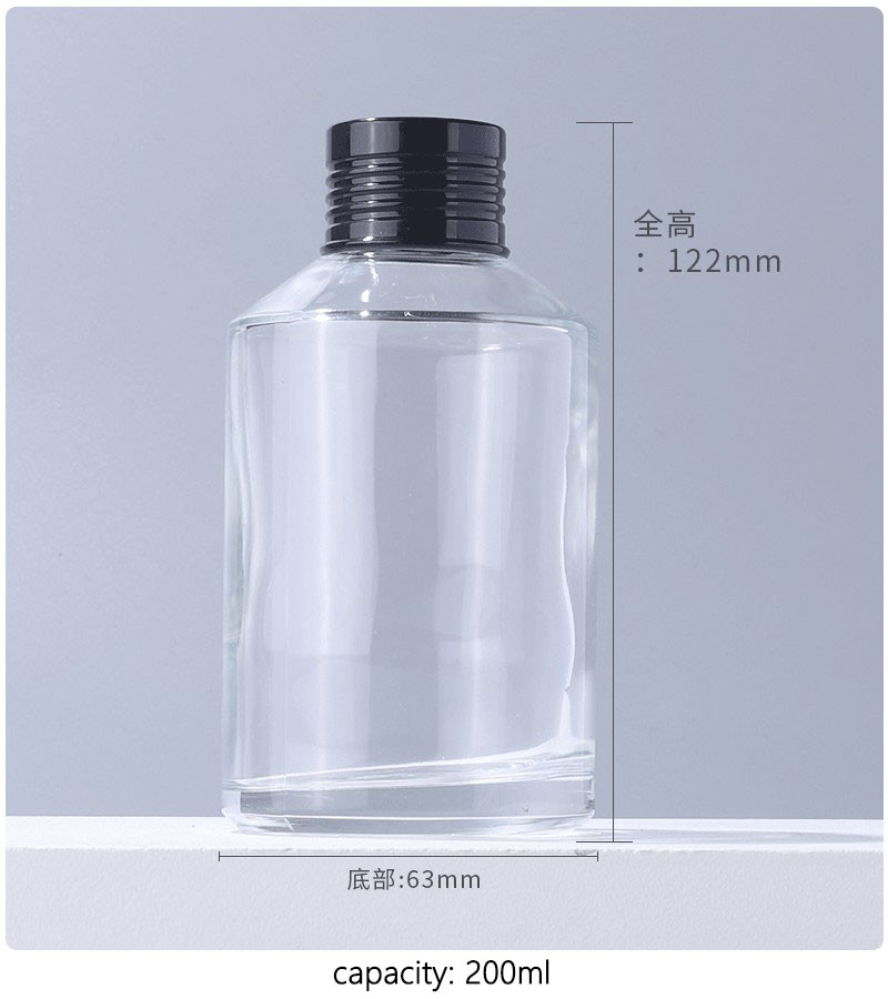 100ml Push Transparent Lotion Bottle Cream Refillable Glass Perfume Bottle