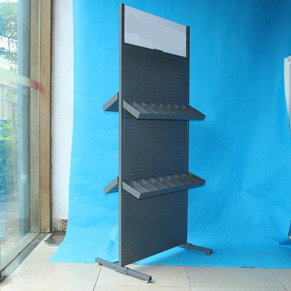Heavy Duty Width 485mm Depth 485mm Pegboard Display Rack Double Face