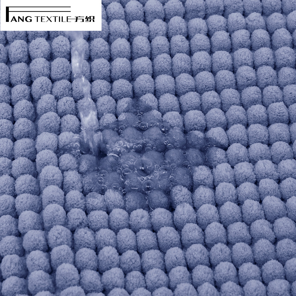 Microfiber Polyester 20x30 Chenille Bath Mats Anti Skid Water Absorption