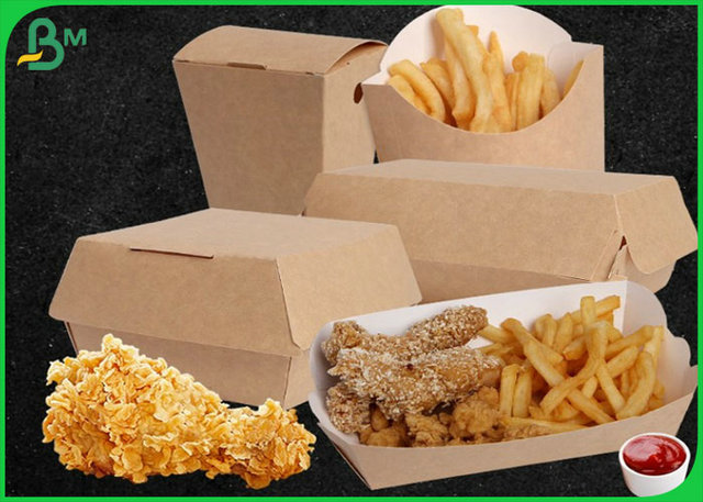 100% Virgin Pulp Coated Kraft Paper Roll For Making Fast Food Tray