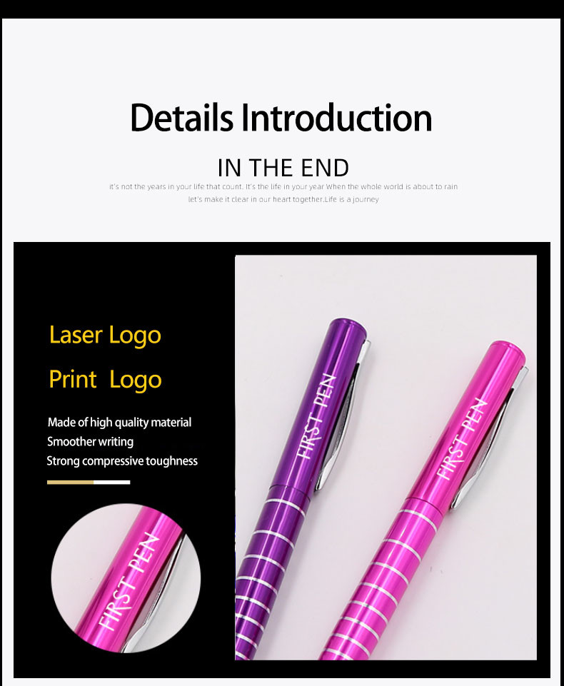 Promotional Twist-type Metal Ballpoint Pens With Blue Ink 1.0mm Advertising Office Gift Pen