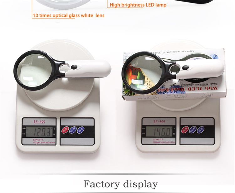 Mini 3X 45X Portable Electronic Magnifier , Visual Handheld Magnifier With Light