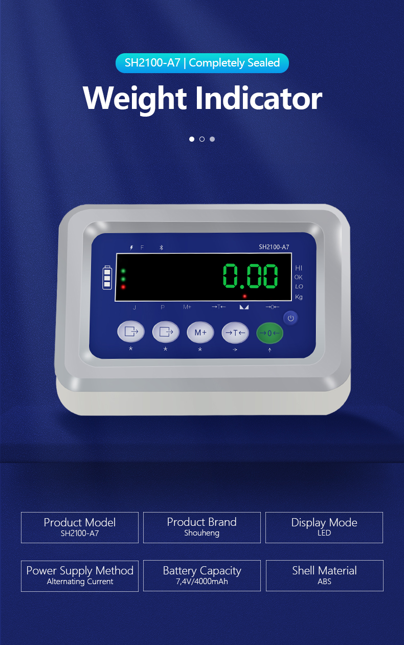 130mm*138mm*200mm SOHE A7 Meter Weighing Indicator Sensor Display Instrument with 1