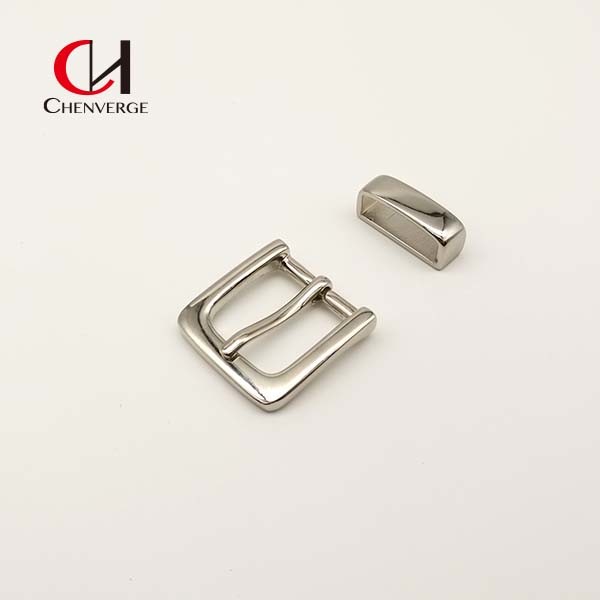 Antirust Nickel Square Silver Belt Buckle , Zinc Alloy Belt Buckle Pin Replacement