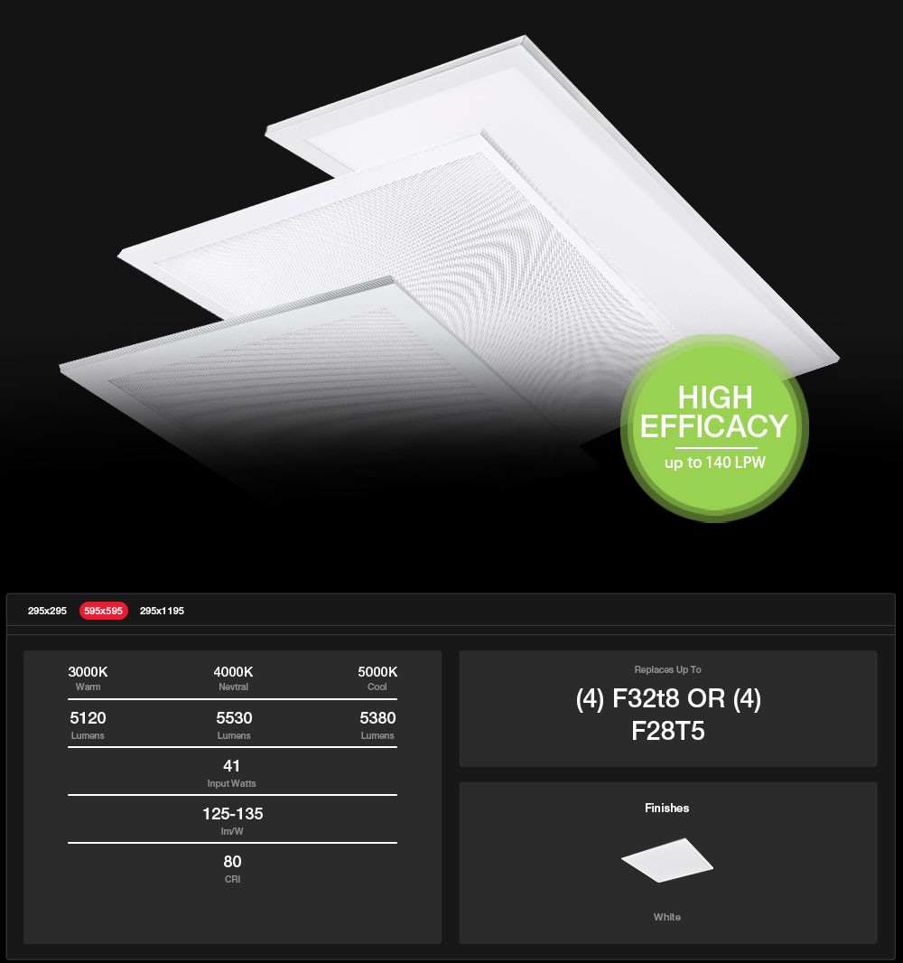 SMD Recessed Flat Panel LED Lights 41W Multiscene Rectangle Shape