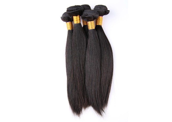 Brazilian Virgin Human Hair Bundles Natural Black Silky Straight Unprocessed