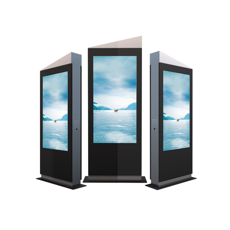 Floor Standing 55 Inch Outdoor Touch Kiosk Interactive AD Poster