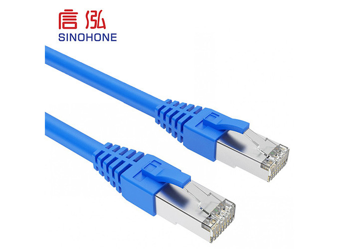 FTP 24 AWG Shielded CAT5E Cable PVC Jacket With RJ45 Connector