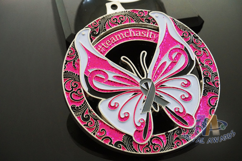 Sports Marathon Running School Metal Award Medals , Custom Design Zinc Alloy Or Iron Meterial