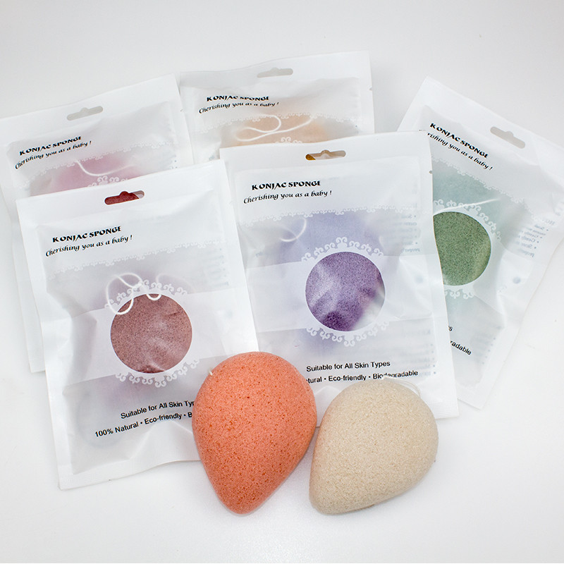 Dark Brown Water Drop Makeup Sponge Pore Cleanser Konjac Exfoliating Sponge