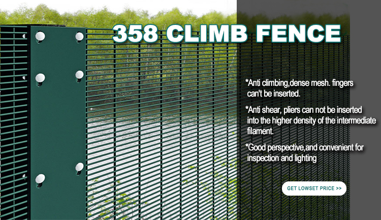 358 Wire Mesh Clearview Metal Steel Outdoor Clear Security Fence Panels Clear View