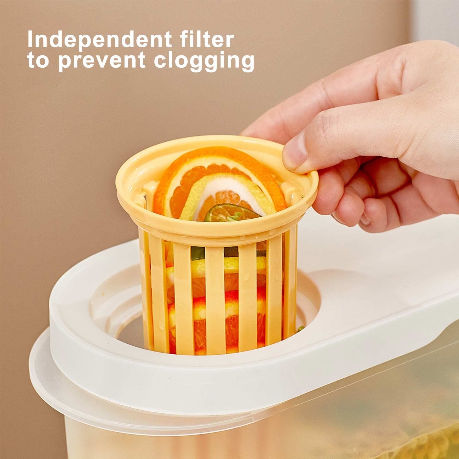 3.9L Large Refrigerator Ice Drink Container Plastic Juice Coffee Maker Cold Brew Filter Water Kettle With Spigot