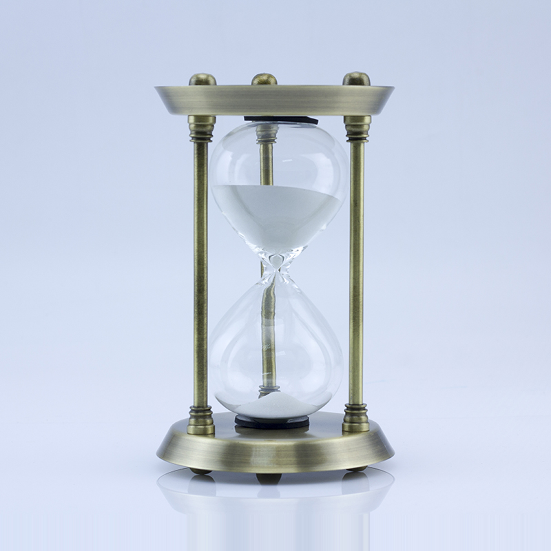 Vintage Brass Hourglass 2 Minute 5 Minute Metal Hourglass Sand Timer Sand Clock