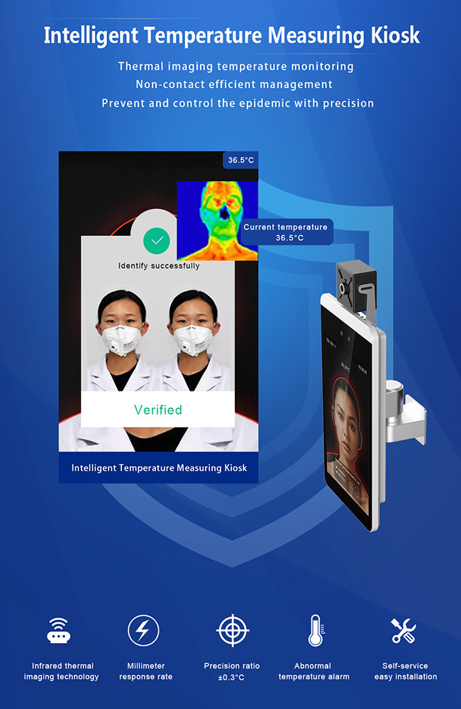 DC9V Face Recognition Digital Infrared Thermometers Medical Use