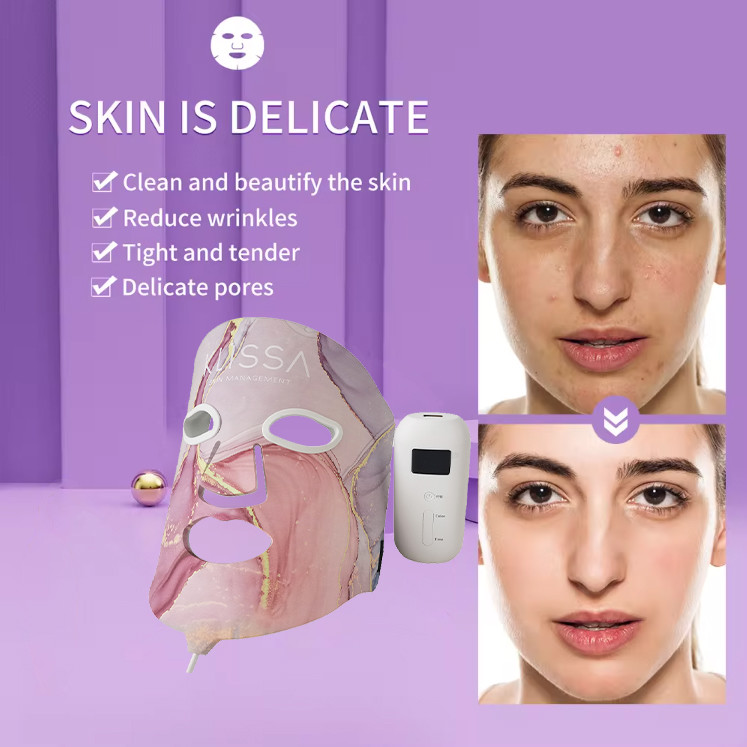 Home Use 660nm Led light Silicone Acne Treatment Skin Care Led Facial Mask