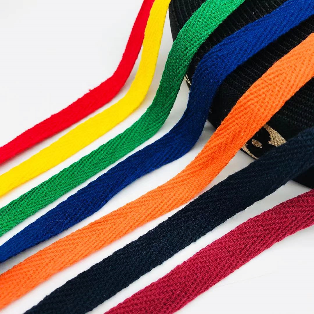 Sustainable Recycled Woven Polypropylene Webbing Cotton Twill Tape Ribbon