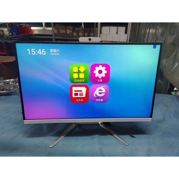 IBoard Wholesale Factory Outlet Capacitive 10 Touch 21.5'' 23.8'' 27'' 32 Inch Desktop Monitor With Built In 13MP Webcam All-In-One Android And Win