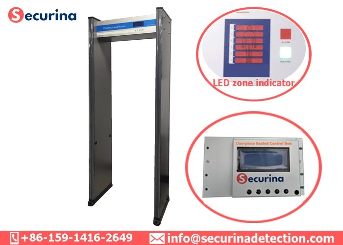 70cm Pass Channel Door Frame Metal Detector 12 Independent Probes With LCD Display