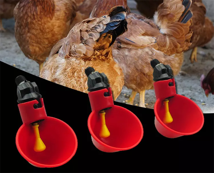 Plastic Drinking Nipples 80mm Chicken Waterer Cups