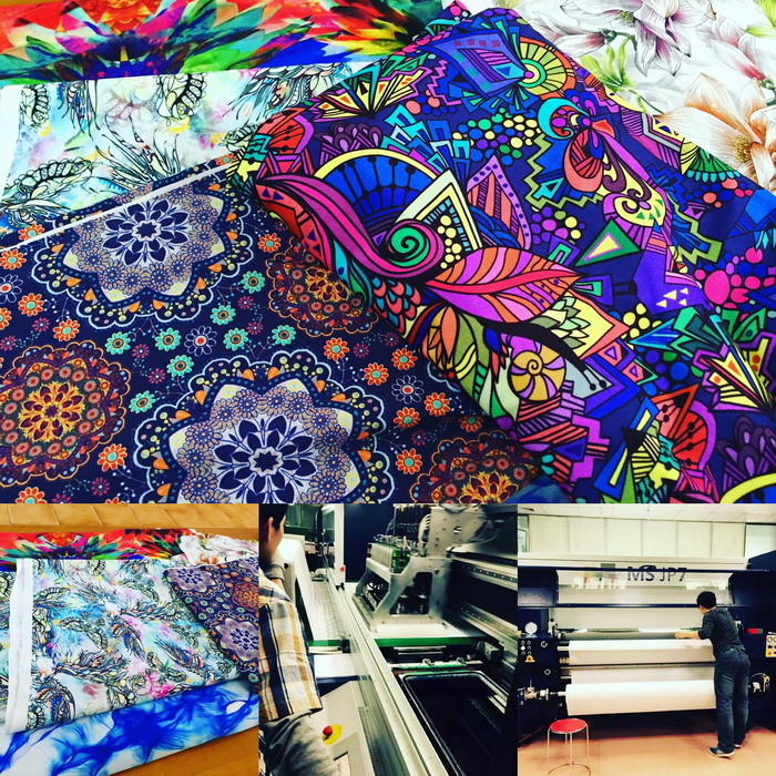 Circular Knit 80 Nylon 20 Spandex Fabric With Customized Digital Printed