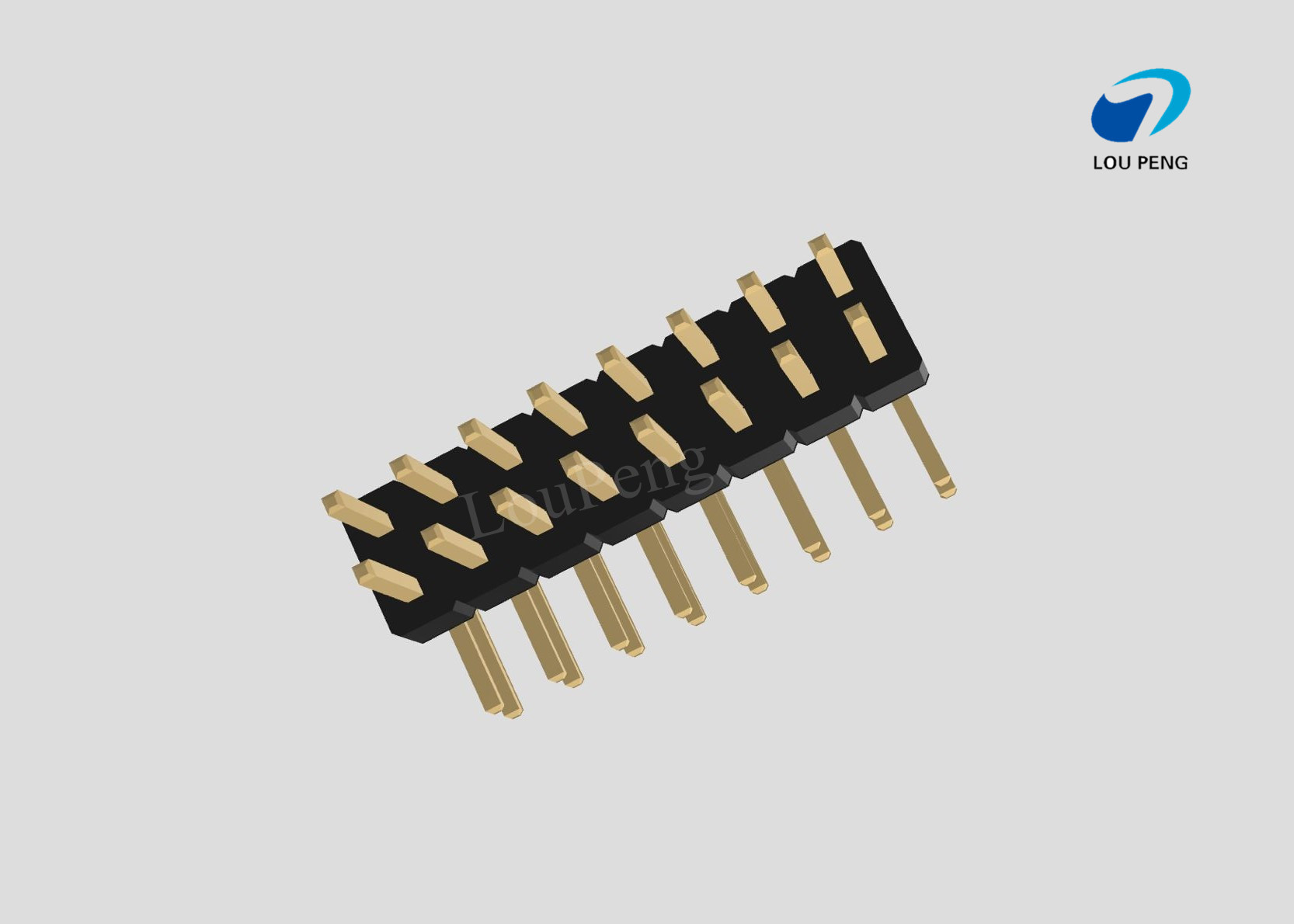 Pin Header 2x08pin 2.00mm pitch horizontal 90degree