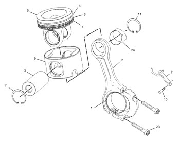 1P-0009 Ring 1P0009 Rod Assembly Piston To Crankshaft Engine 197-9345 Cylinder Liner 1979345 Crown