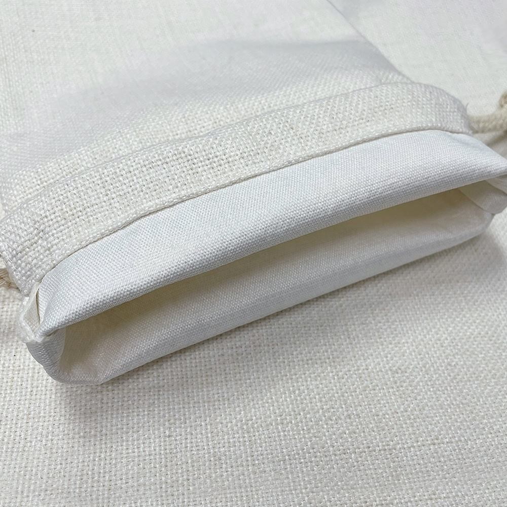 Various Sizes Linen Sublimation Drawstring Pouch Customization 20*28cm 26*32cm