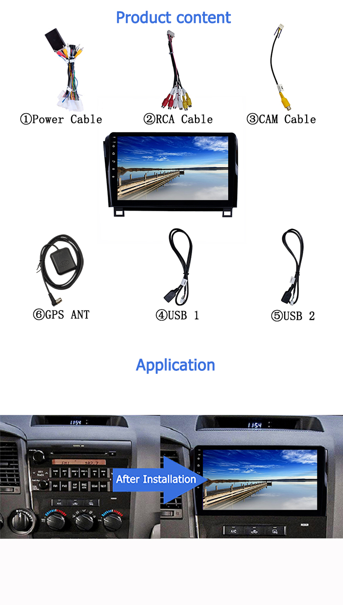BT Support Android 7 Inch Car Stereo Mp5 For TOYOTA Sequoia 2008-2015