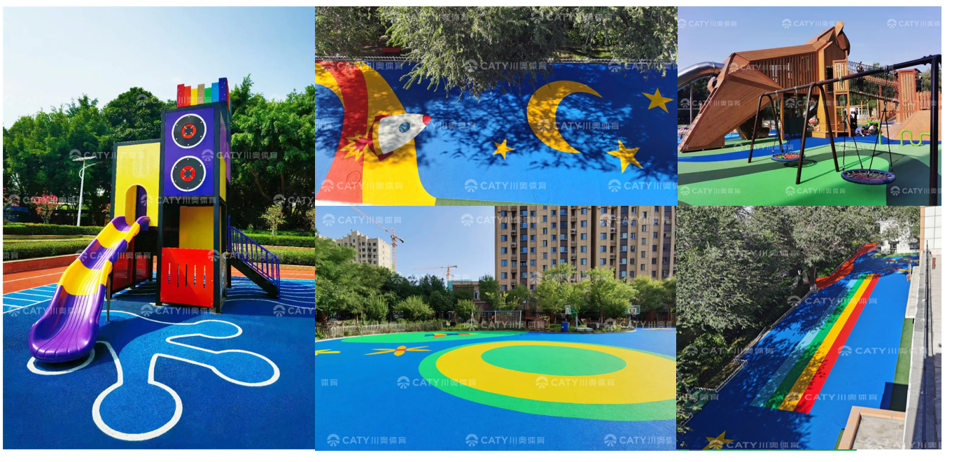 SGS Certificated Non-toxic Playground Safety Flooring EPDM Sports Flooring Colored EPDM Granules Flooring