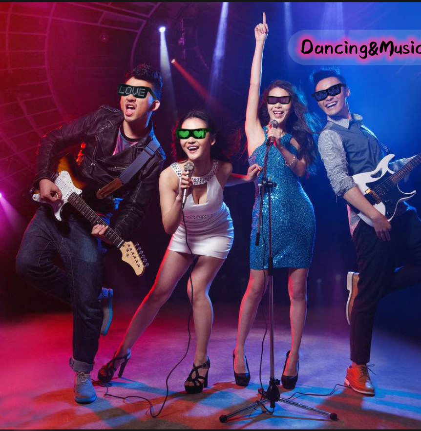 Magic Scrolling LED Glowing Glasses , Rechargeable Led Message Glasses