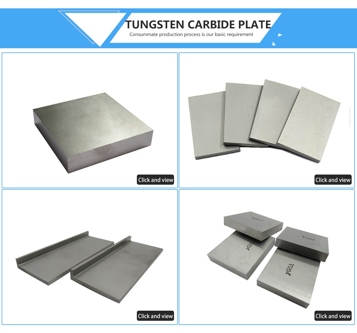 Thick Tungsten Carbide Sheet , Tungsten Carbide Flat Stock Good Chemical Stability