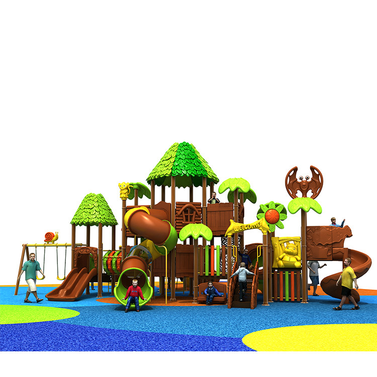 Commercial Kids Plastic Tube Slide Outdoor Playground Amusement Swing Set Equipment