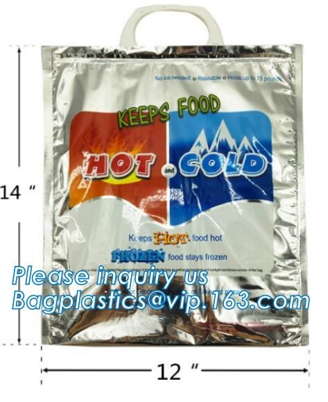 custom bulk waterproof large soft folding food delivery picnic lunch tote grocery cooler bag aluminum foil thermal bags