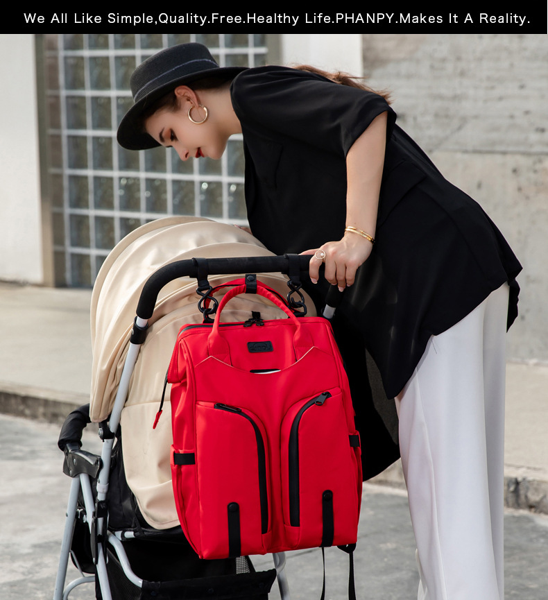 New Mommy Bag Multifunctional Large Capacity Waterproof Maternity Diaper Bag Lightweight Backpack For Mom&Dad