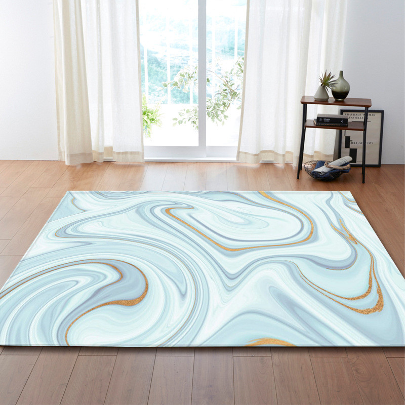 Painted Flower Polyester Bedroom Floor Carpets 6x9 Rug Under Dining Table
