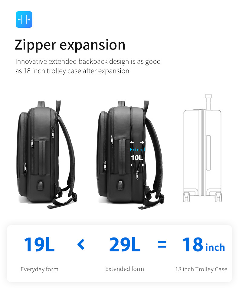Factory hot sell bag custom logo usb waterproof notebook wholesale men 15.6 inch laptop bag travel school laptop backpack