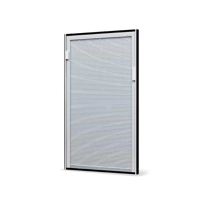 Fire Safety Double Glazed Aluminum Hollow Integral Blinds Between Glass Sliding Windows Magnet Controller Shutters